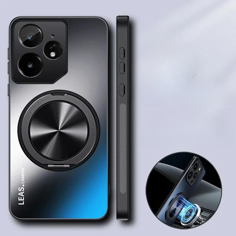 Чехол для Realme Neo 7 GT7 Pro GT 6T Neo 6 SE Luxury AG Matte Ring Магнитная задняя крышка для Realme Neo7 GT 7Pro Противоударный бампер