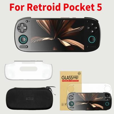 Для Retroid Pocket 5 Чехол-рукоятка Защитный ТПУ Чехол Сумка для хранения Для RP5 Ретро-консоли Подставка Держатель Противоскользящий Защитный Чехол