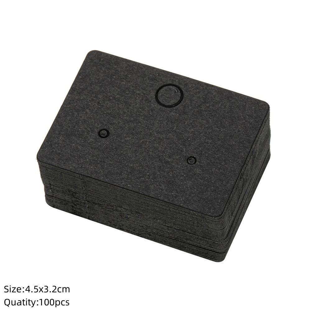 100 шт. Бирки из крафт-бумаги Пустые демонстрационные бумажные серьги-гвоздики Подвесные картонные