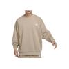 Nike Klub Oversize Logotip Naqshli Keng Bo'yinli Pullover Sviter Erkaklar sviteri Xaki HJ1820-247