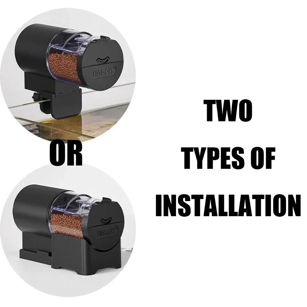 2025 Automatic Fish Feeder 100ML Food Dispenser with Digital Timer Display Super Waterproof for Aquarium Fish Turtle Tank Pond