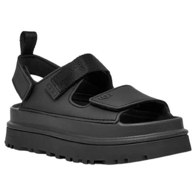 Толстые золотистые GOLDENGLOW 1152685 ЧЕРНЫЕ US8 [UGG] Сандалии, Ремешки, Подошва, Платформа, Легкие, Сияние, Женские, (ЧЕР) (25,0 см) [Использовал]