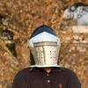 Barbuta Visor Helmet Medieval Knight Armor Steel Helmet LARP Cosplay Halloween Costume Barbuta Warrior Helmet Best Gift