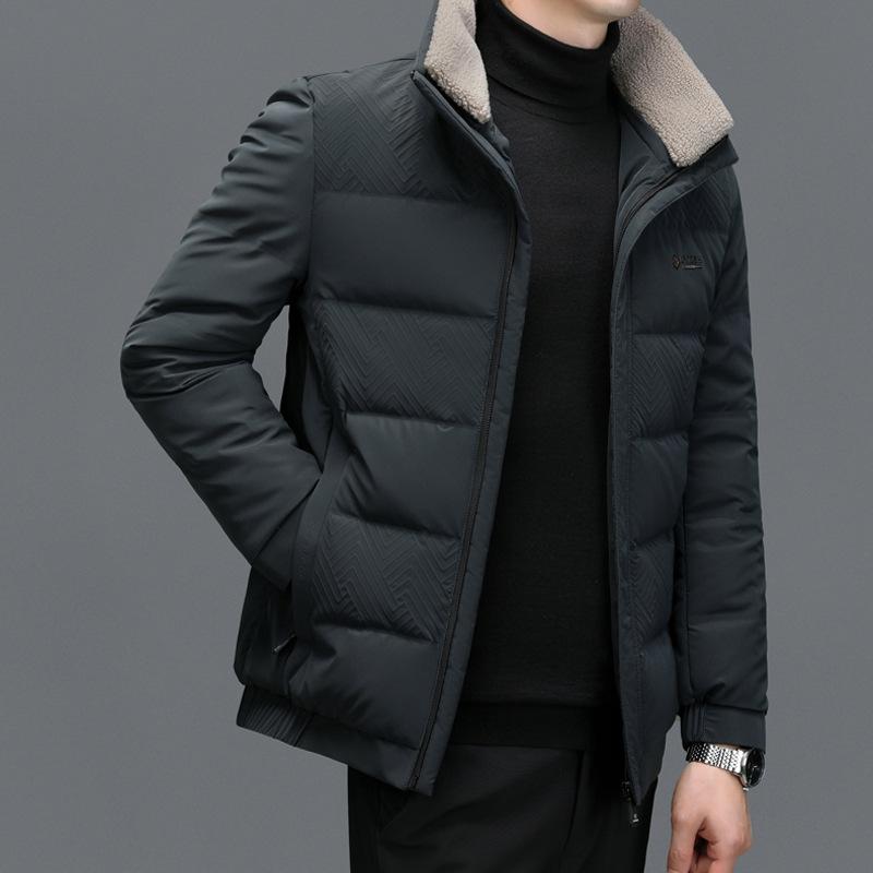 Пуховик мужской средней длины повседневный средний возраст толстый белый утиный пуховый пуховик плюс пуховик зимний тренд