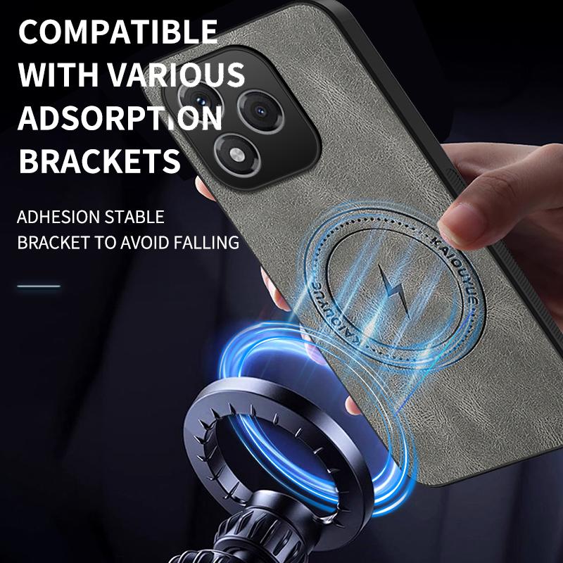 For Honor 400 Lite 5G Magnetic Case WANLONFENG SD Series PC TPU Phone Cover with 2Pcs Screen Film