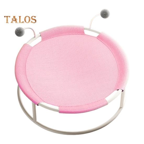 Elevated Cat Bed Free-Standing Round Cat Hammock Bed with Removable Washable Mesh Cooling Pet Sleeping Bed for Cats Dogs