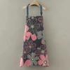 Kitchen Apron Oil Proof Anti-fouling Adjustable Nordic Style Adult Print Cooking Apron for Coffee Shop