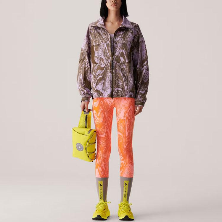 adidas X Stella McCartney TrueCasuals Тканая спортивная куртка свободного покроя с принтом Женская верхняя одежда Розовый Фиолетовый IB5095