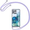 Case with Strap - BOOLING - for Samsung S20 Plus - Flexible - Ultra-transparent - Purple