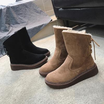 Женские меховые сапоги, женская зимняя обувь, женские повседневные сапоги на молнии до колена, сохраняющие тепло, зимние сапоги, черные 2024