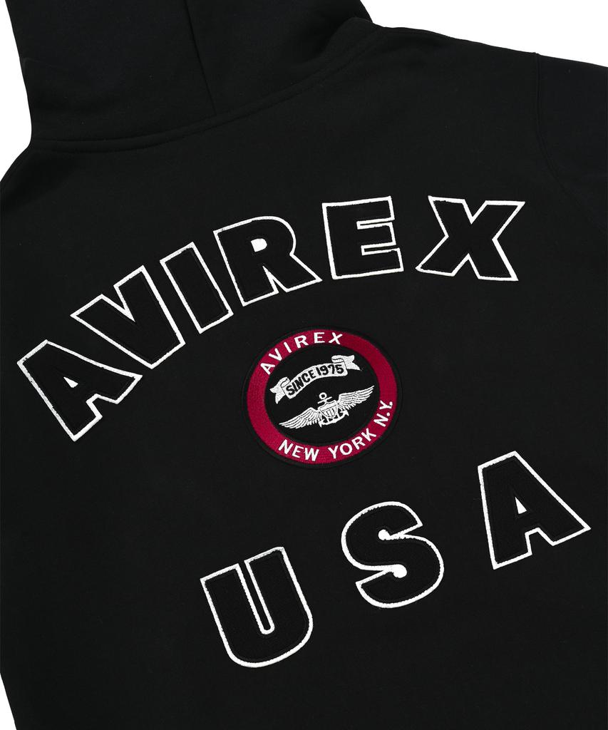 Худи Avirex с логотипом Varsity / Черный 7833931009
