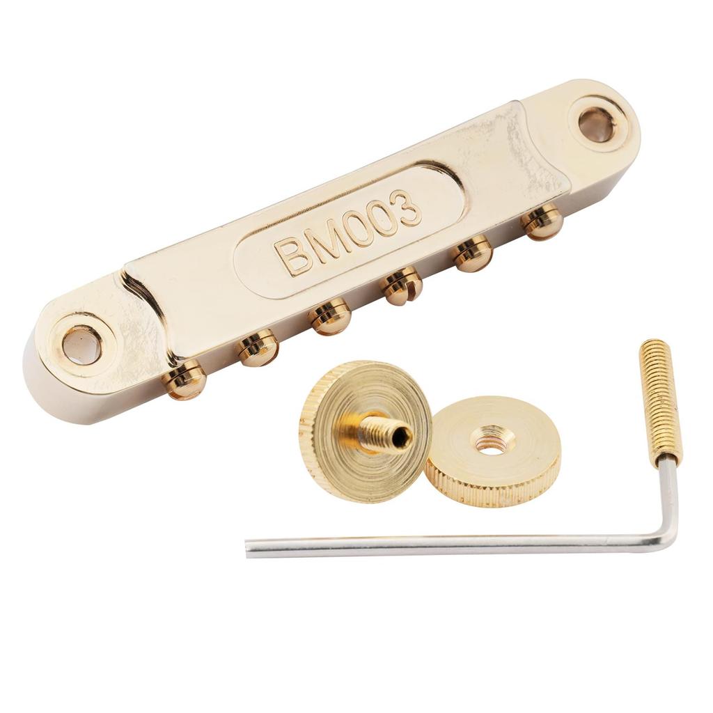 Musiclily Pro Roller Saddle Bridge Pitch ABR Bridge для LP Les Paul Electric Gold 10.4mm Tune-O-Matic Guitar,