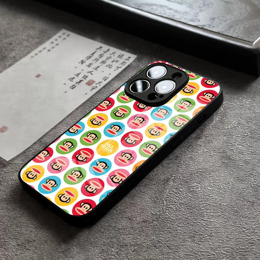 Чехол для телефона P-Paul F-Frank для iPhone 15 Pro Max 14 Pro 12 11 13 Mini X XR XS 16 Plus SE Задняя крышка из закаленного стекла