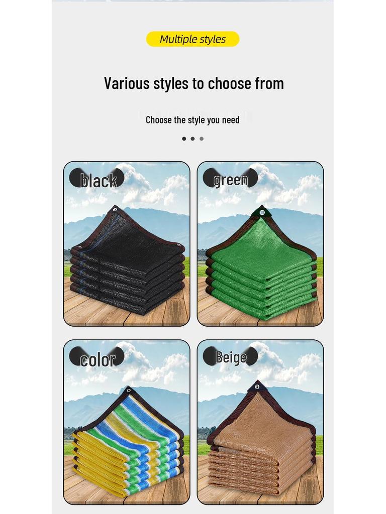 Green Sunshade Net with Edged and Punched Design for Balcony