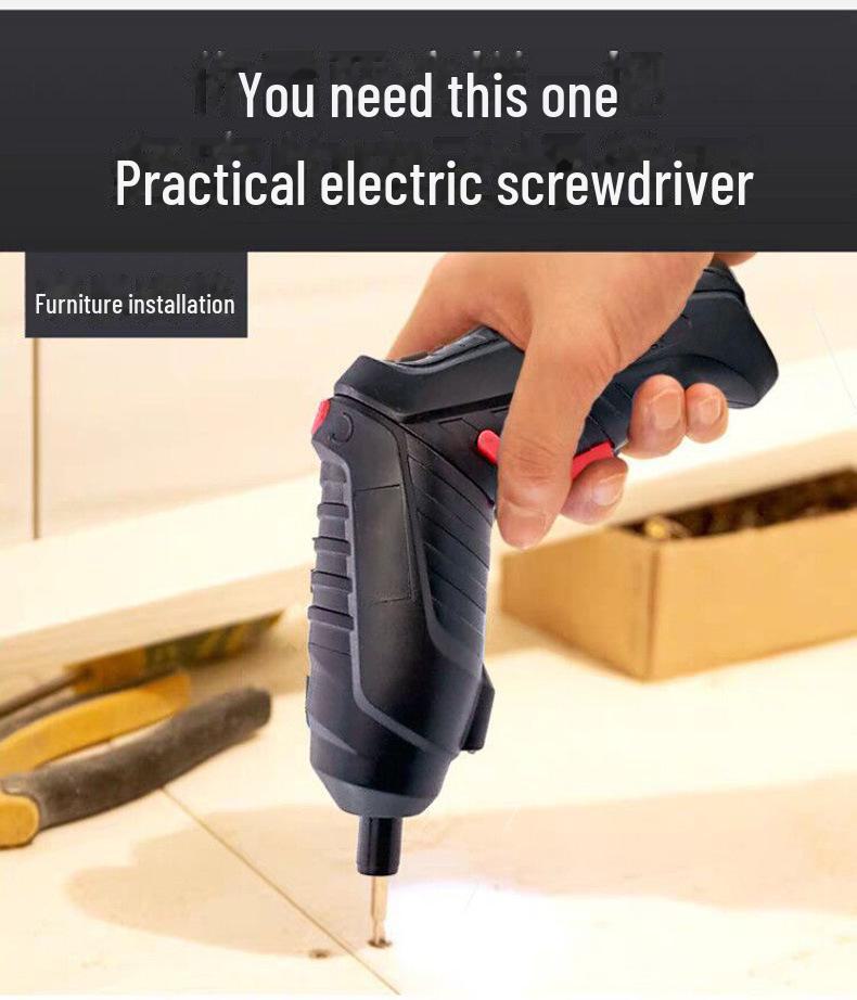 Набор мини-электрических отверток с аккумулятором 3,6 В, 47 предметов с литиевой батареей и аксессуарами для домашнего использования