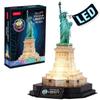 Cubic Fan Statue of Liberty with LED, L5356h, Craft Kit, 3D Puzzle, Model Building Kit, Elementary School Student