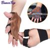 1Pair Weight Lifting Gloves With Padded Leather Palm Grip Gym Sport Gloves Durable Exercise Gloves For Kettlebell, Pull-Ups, Row
