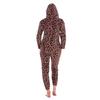 Keanu Womens/Ladies Leopard Print Fleece Long Pyjama Set