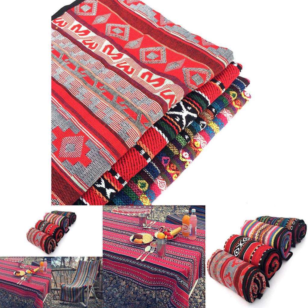 Премиальная абстрактная уличная скатерть для пикника с племенным индейским принтом 43 x 55 дюймов