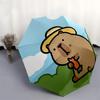1pc Cute Capybara Automatic Folding Umbrella, Portable Collapsible Design, 8-Rib Iron Frame, Outdoor Accessory yy250905065