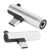 2Pcs 2 in 1 TypeC to 3.5mm Assist Audio Cable Charger Headset Distributor Adapter