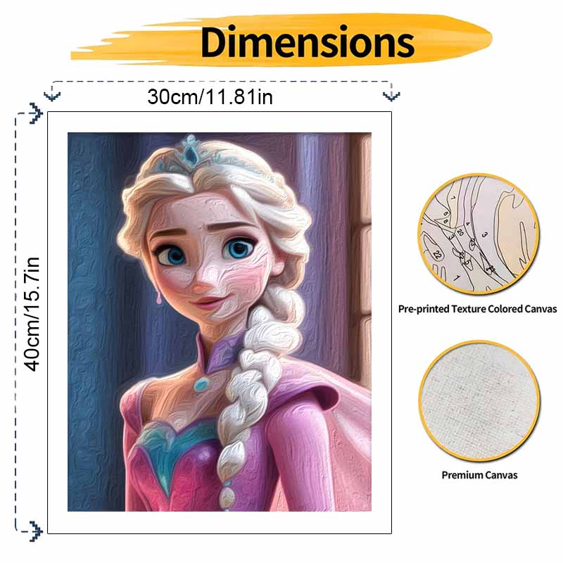 Disney Frozen Elsa oil painting handmade painting kit diy home room decoration gift