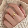 Звезда Открытое Кольцо Для Женщин Простое Темпераментное Корейское Универсальное Ювелирное Изделие Подарки Оптом На Каждый День