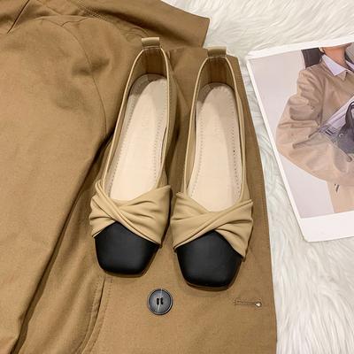 Весна и осень, новые модные женские туфли на низком каблуке, хит продаж, квадратный носок, мелкий нос, мягкая подошва, элегантные женские туфли 35-40