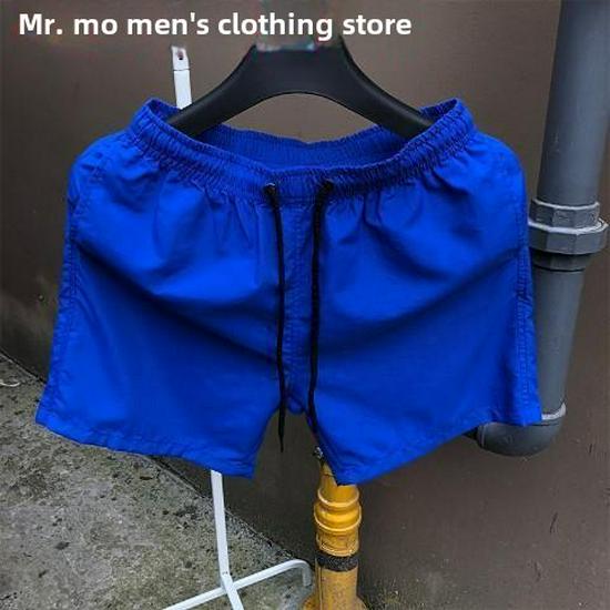 Мужские модные быстросохнущие корейские пляжные шорты карамельного цвета