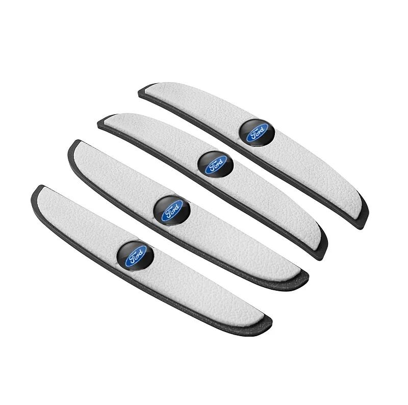 For Ford Emblem Mustang Explorer h100 Kuga Focus Fiesta Escape Fusion Taurus 4pcs Car Door Anti-Collision Strip Bumper Badge Sticker