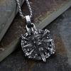 Vintage Gothic Viking Skull Pendant with Fine Details Punk Style Necklace for Men's Jewelry Gifts