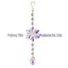 Crystal Snowflake Suncatcher Wind Chime Set - 5-Piece Christmas Home Decoration.