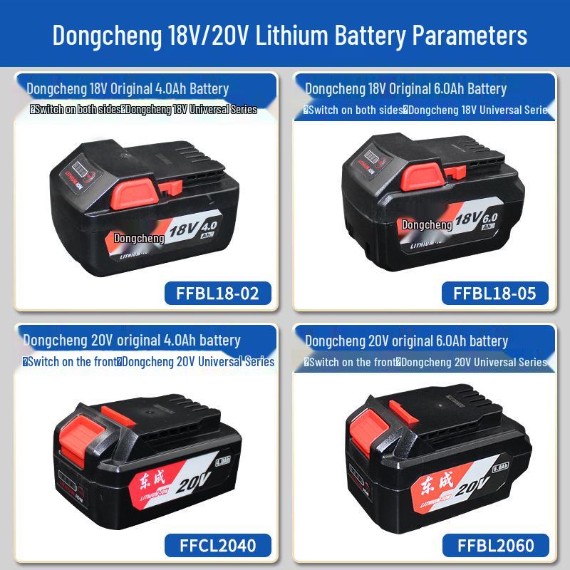 Зарядное устройство Dongcheng 20V с литиевой батареей и база для 18-вольтового электрогаечного ключа — Оригинальные аксессуары для угловой шлифмашины и ударной дрели
