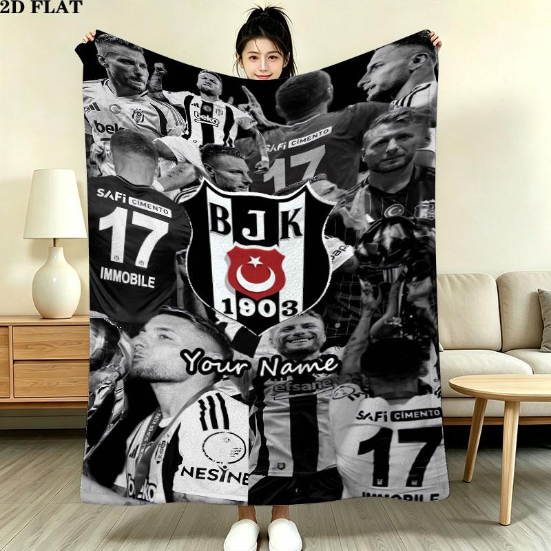 Custom Beşiktaş J.K Blanket, High quality Comfortable for All Seasons, Home Decor, Warmth and Comfort