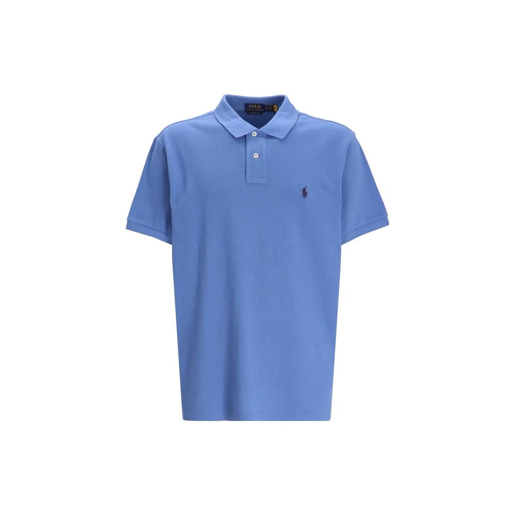 Polo Ralph Lauren Solid Logo Polo Shirt Men Tops French-Blue 710680784-325