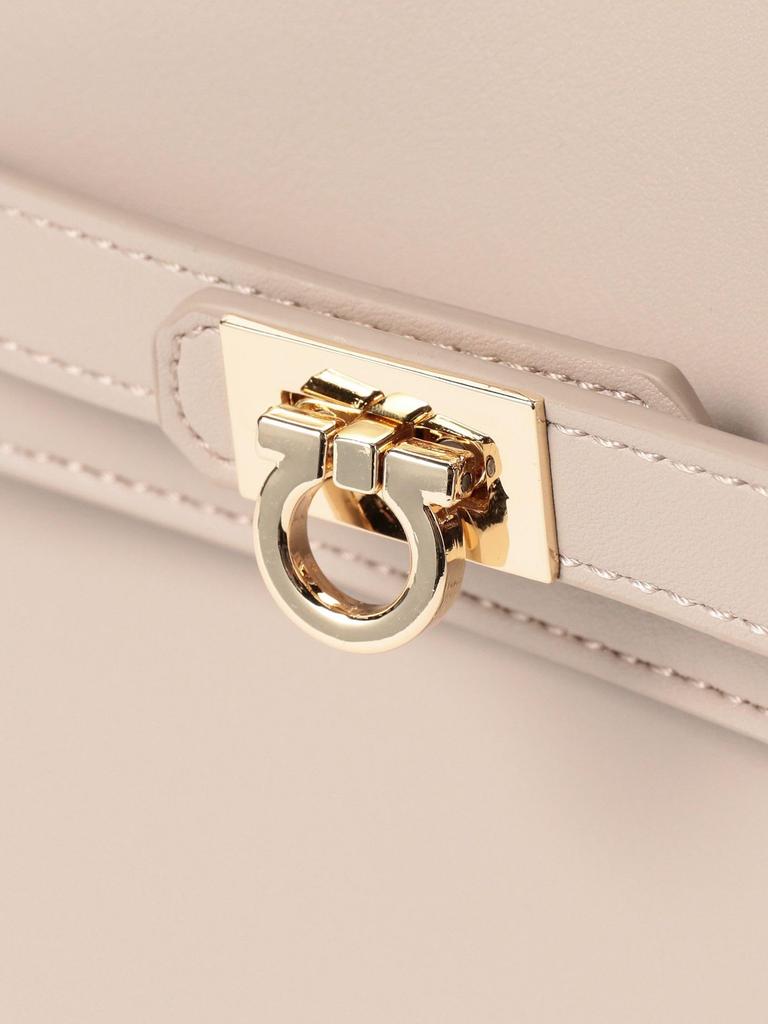 BEAMS LIFE STORE by BEAMS Leather Flap Bag, Women's, Beige, One Size