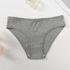 Women Underpants Mid Waist Butt-lifted High Elasticity Solid Color Soft Breathable Anti-septic Moisture-wicking Lady Panties Briefs