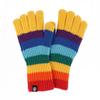 REACH STAR Winter Rainbow Stripe Fingerless Gloves