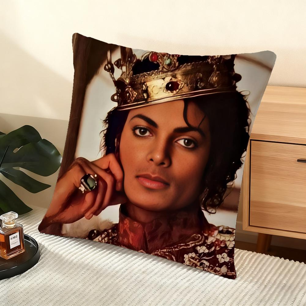 M-Michael J-Jackson Cushion Cover Soft Short Plush Pillow Cover Smooth Cozy Texture Aesthetic Cushion Case Home Decor