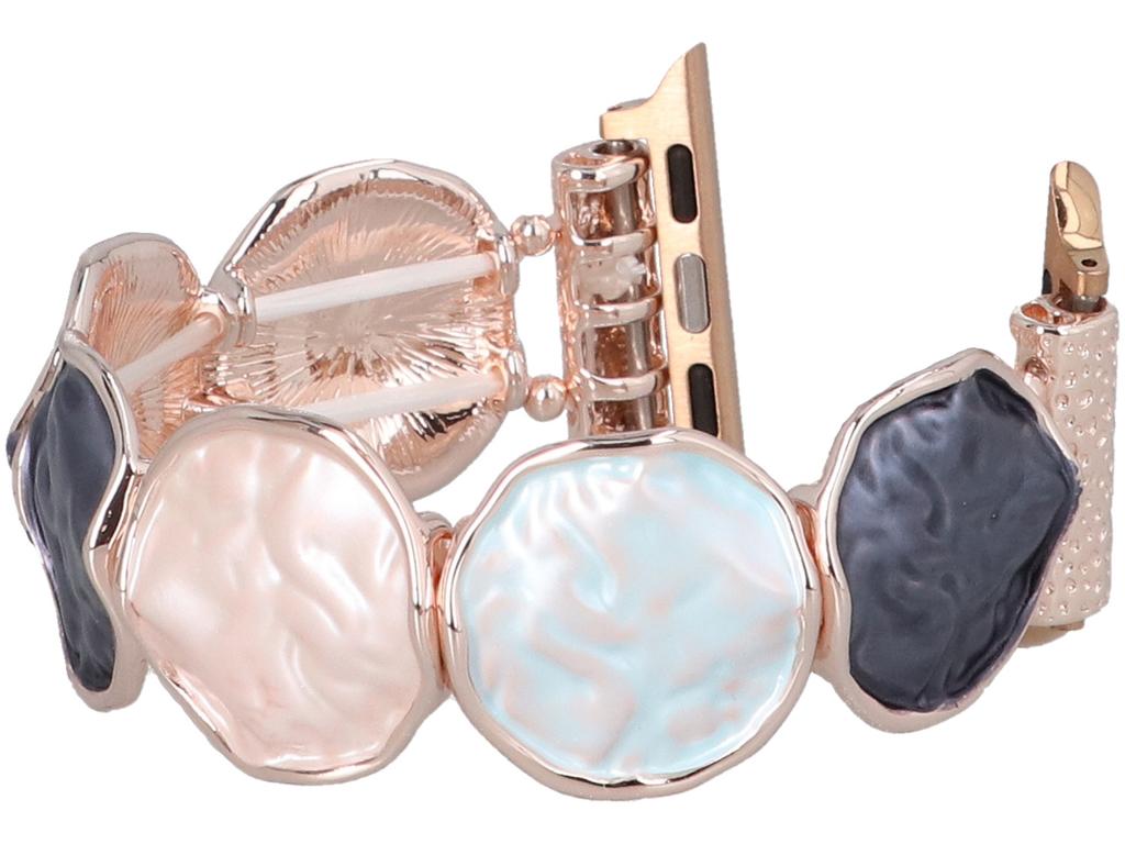 New GlacierX Gleam Coin Stretch Bracelet Ocean Blush for Apple Watch 38/40/41mm Pink/Blue