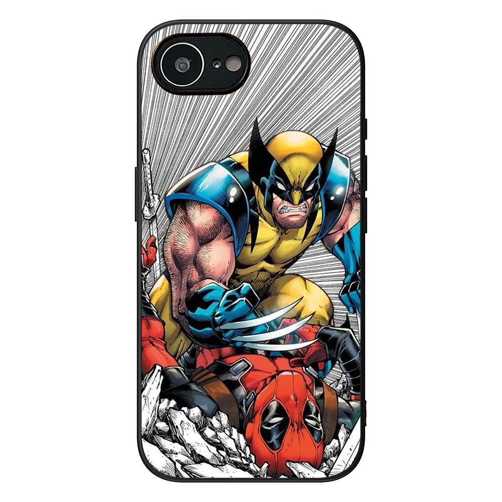 Чехол для телефона Wolverine Marvel Deadpool для Apple iPhone 16 15 14 11 Pro Max 7 8 Plus SE2 SE3 SE 2022 2020