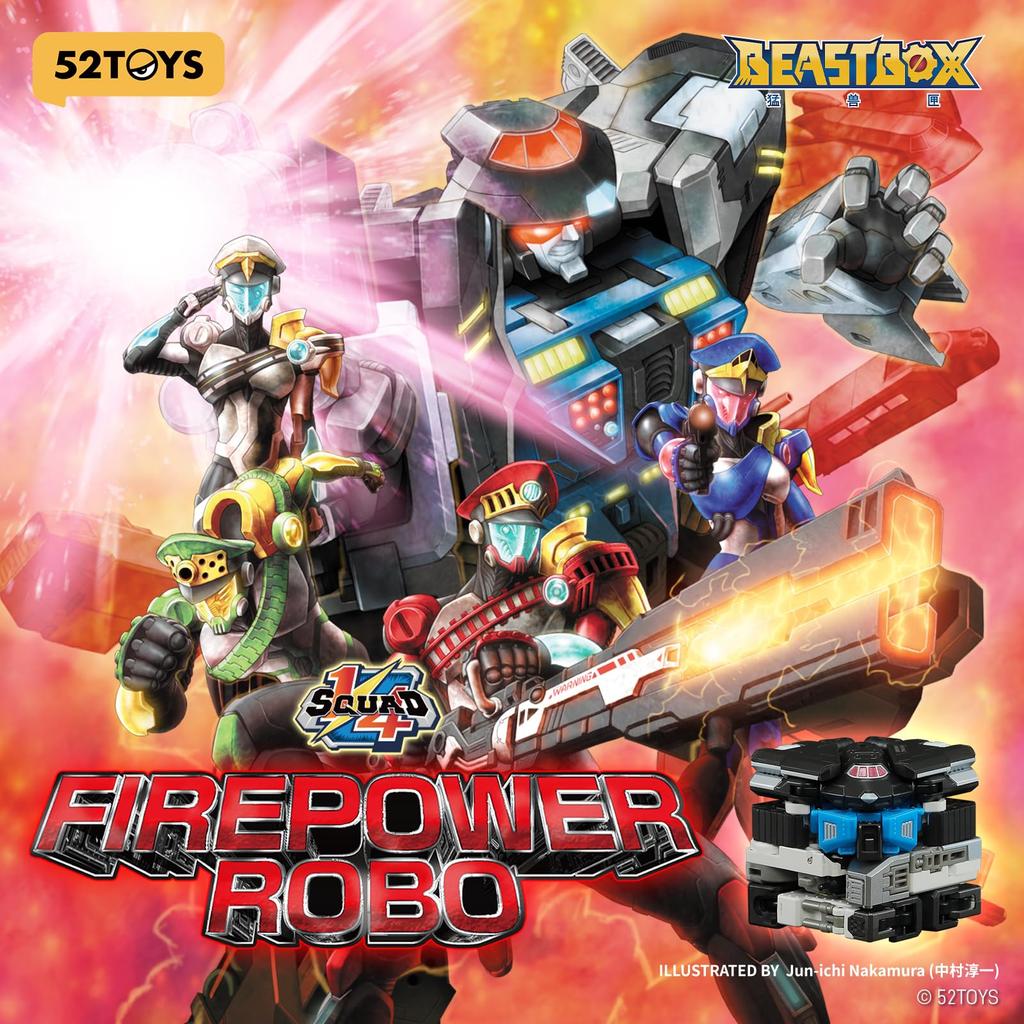 52TOYS BEASTBOX SQUAD FIREPOWER a Combo Robot from the Four Equal Transforming Highly Articulated Action Perfect As a Gift for and 1/4 ROBO,