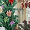50/5 шт. рождественские искусственные цветы рождественские елочные венки украшения блестящие искусственные цветы свадьба новый год вечеринка украшения подарки