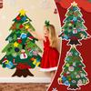 Felts Christmas Tree For Toddlers, Christmas Tree Felts With Lights, Ideal DIY Felts Christmas Tree Set,Random Stickers,Three-dimensional Decoration