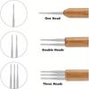 1 Набор 0,5 мм/0,75 мм Крючок для дредов Деревянные крючки для вязания Инструмент для дредов для волос для плетения