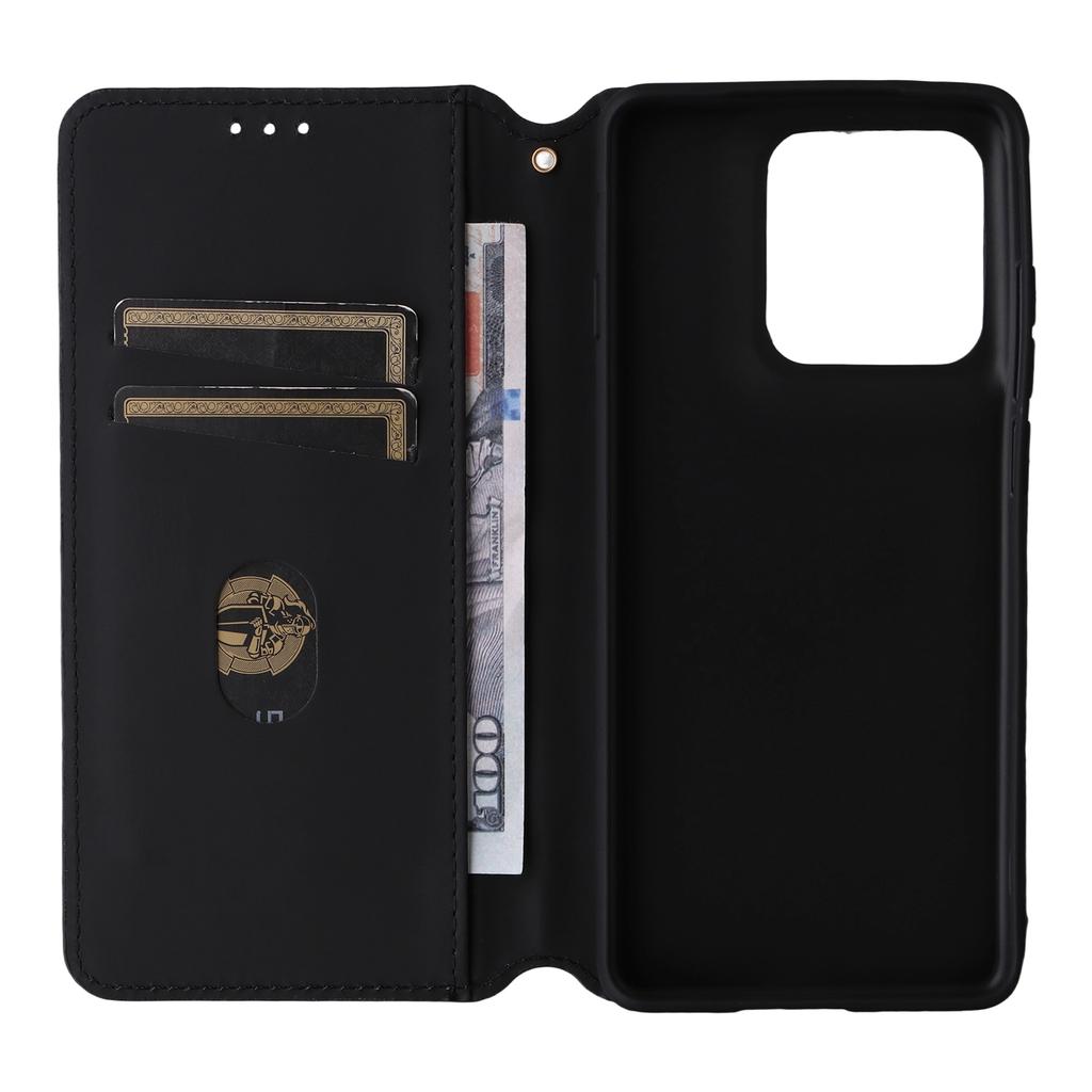 Чехол-кошелек для Motorola Edge 60 Pro 5G из кожи с ромбовидным тиснением