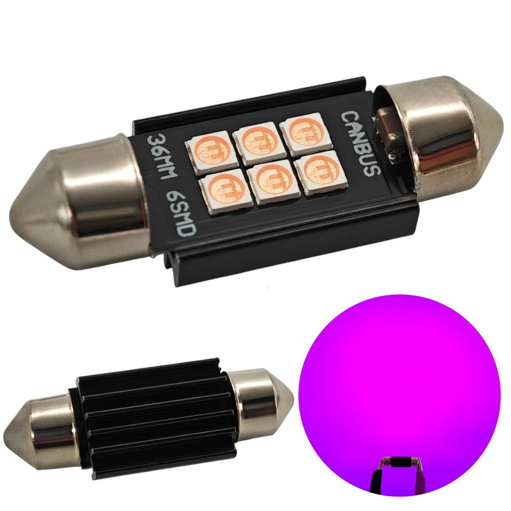 C5W żarówka LED SV8.5 12-24V CANBUS 36mm - Różowy Off-Road