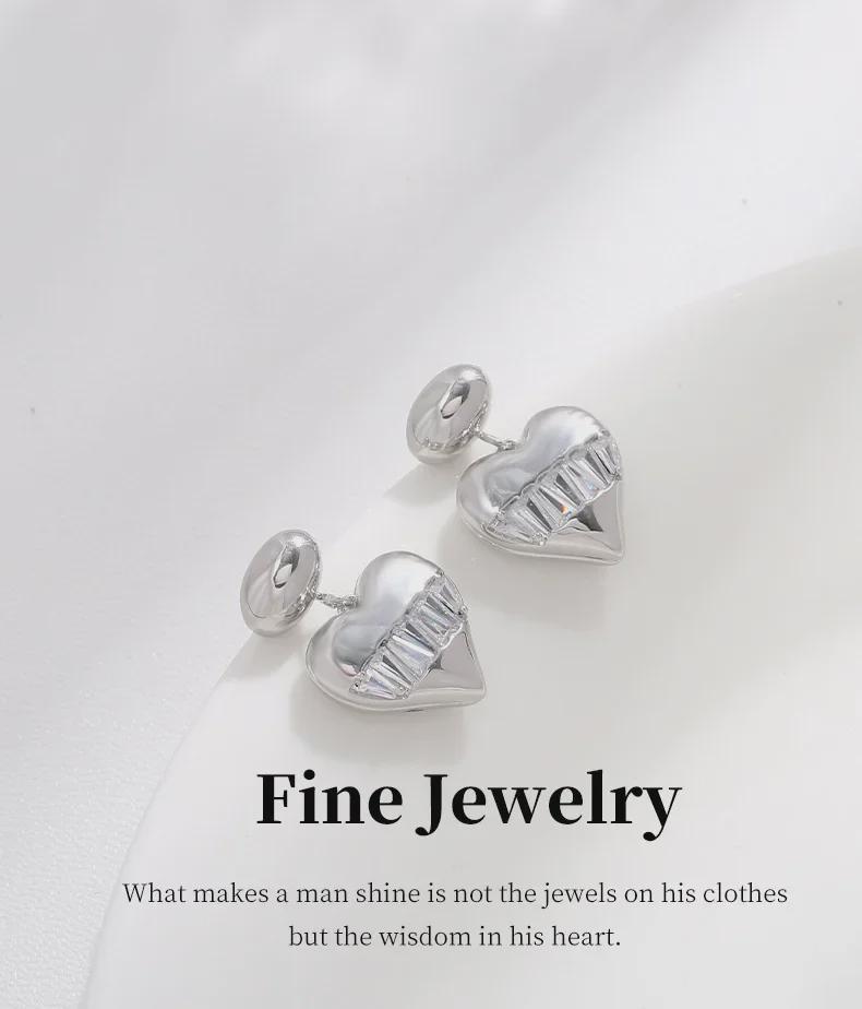 Элегантные серьги из серебра 925 пробы с цирконием и холодным металлом: Модный летний аксессуар класса люкс