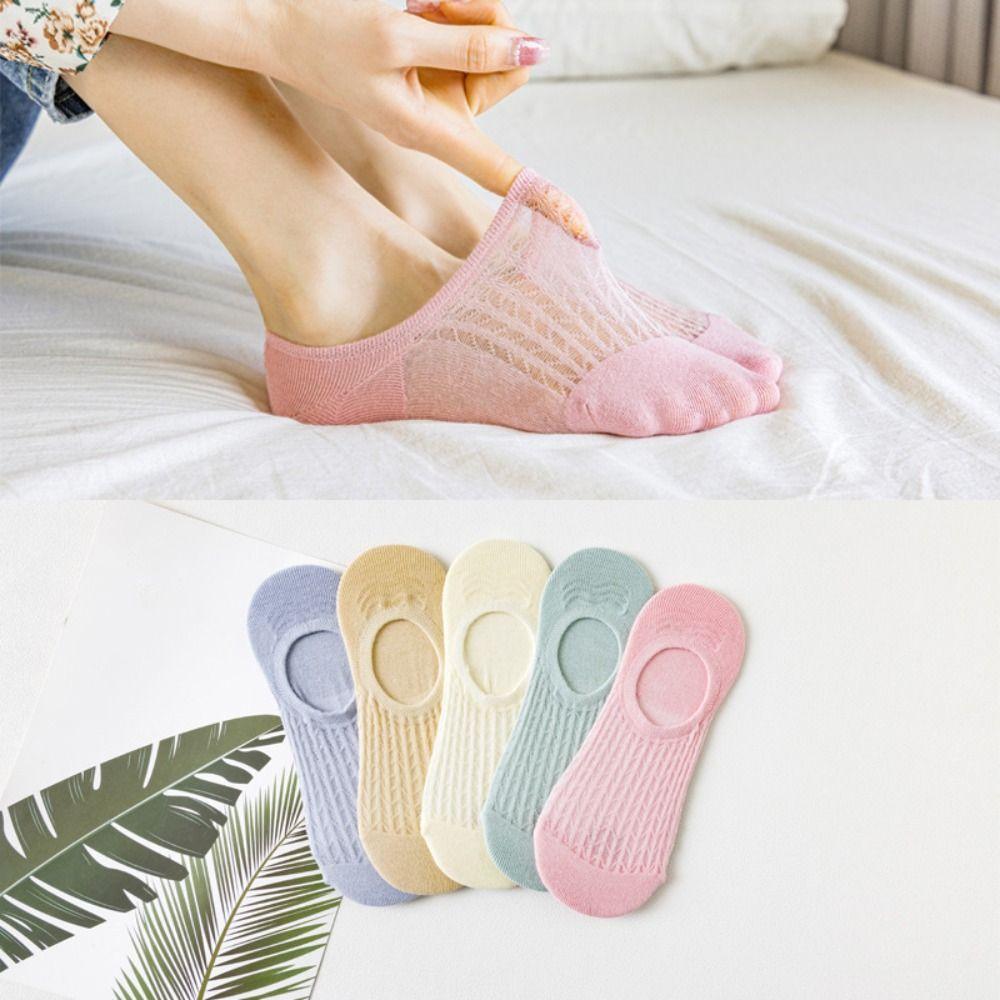 10Pairs Thin Invisible Boat Socks Mesh Short Hosiery Elastic Short Ankle Socks  Girl