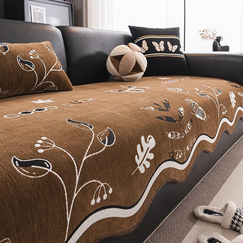 Premium French Chenille Special-Shaped Sofa Cushion, Universal In All Seasons, Non-Slip Cat Scratch Seat Cushion, Cover Cover Cloth